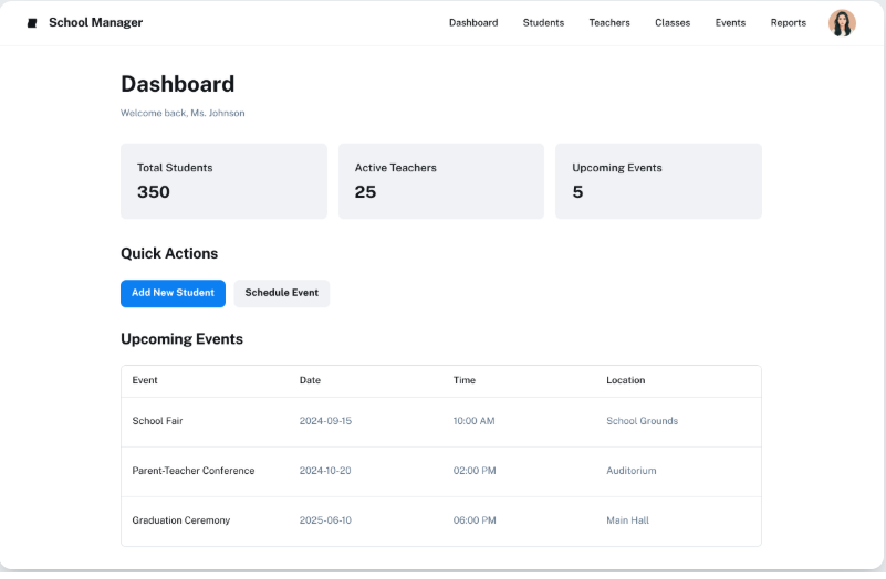 School Dashboard